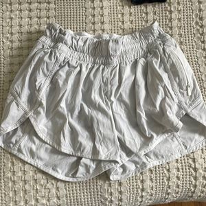 Track That White Lululemon Shorts